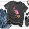 Witch Flamingo Halloween T-Shirt