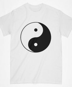 yin yang black and white tshirt