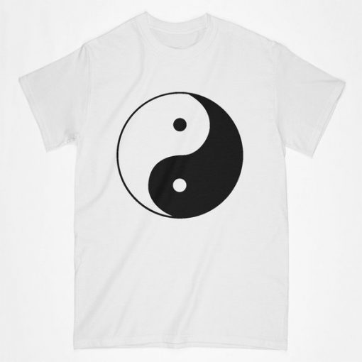 yin yang black and white tshirt