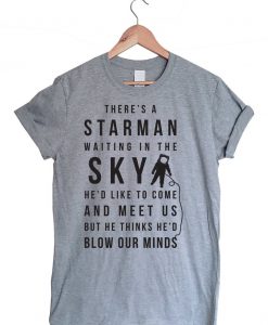 David Bowie Starman Lyrics T Shirt - Band Music Tee in Mens & Ladies Styles