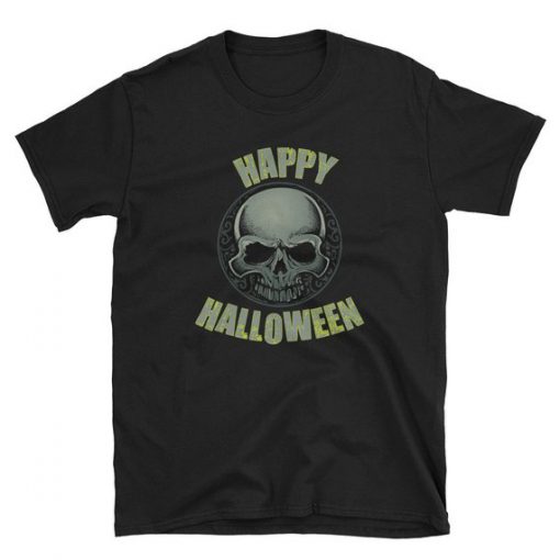 Happy Halloween Scary Skull Skeleton Unisex T Shirt