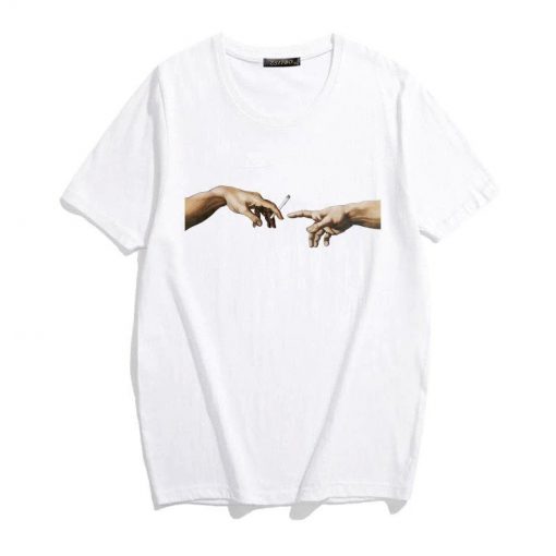 The Creation of Adam Passing Joint Michelangelo Sistine Chapel T-Shirt
