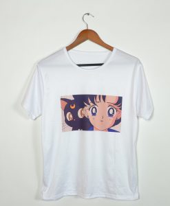 ailor Moon Sailor Saturn and Cat T-Shirt