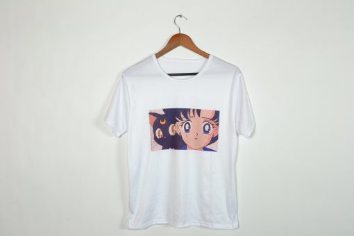 ailor Moon Sailor Saturn and Cat T-Shirt