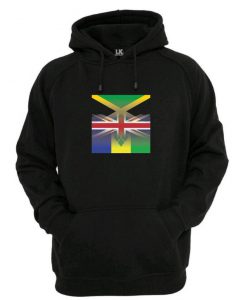 Jamaican UK England and St Vincent Flag Hoodie