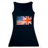 Women's USA and UK Flag Fitted Tank Top