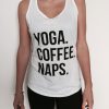 yoga coffee naps tank top