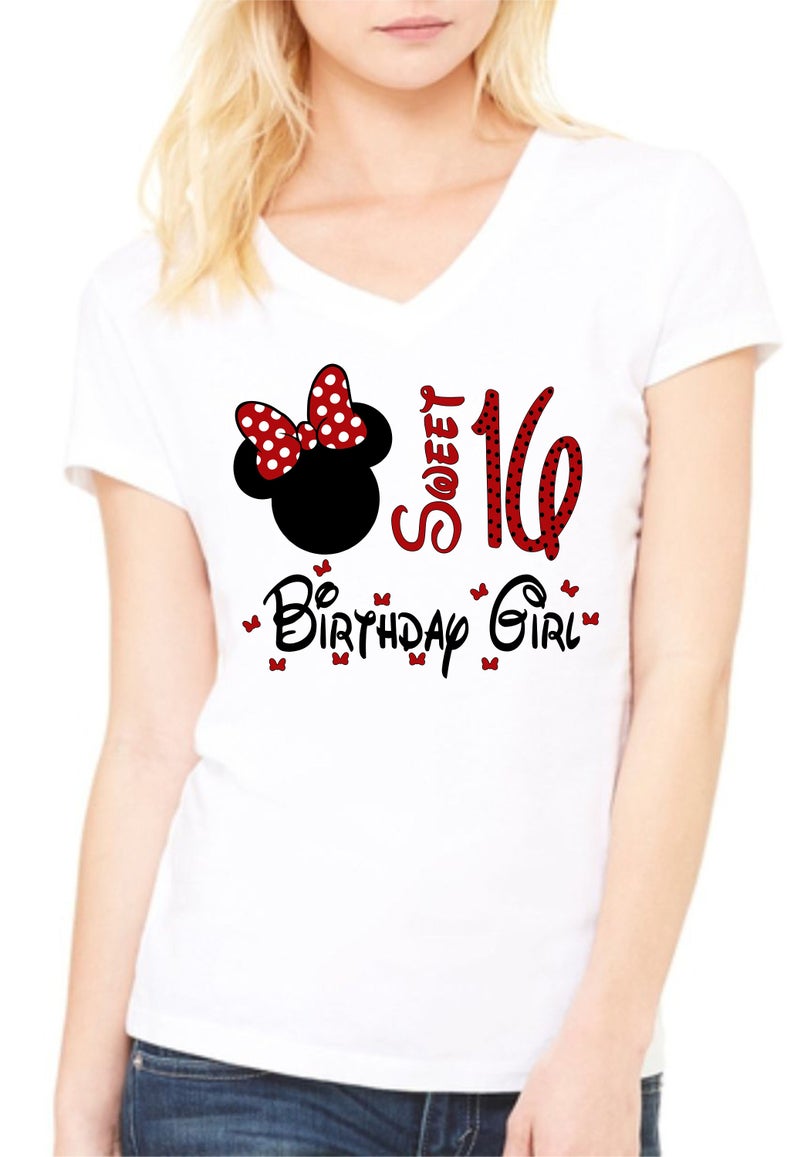 Sweet 16 Minnie Mouse Birthday Girl shirt