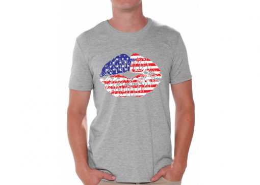 American Flag Lips Tshirt