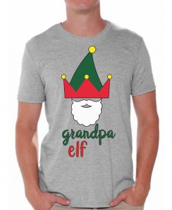 Ugly Christmas Shirts for Men Xmas Elf Grandpa T-Shirt