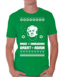 Ugly Christmas Shirts for Men Xmas Hanukkah T-Shirt