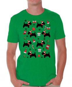 Ugly Christmas Shirts for Men Xmas Puppy Dog T-Shirt