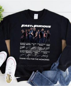 18 Years of Fast and Furious 2001 2019 9 Films Signature Thank You For The Memories Awesome Gift for F&F Fans Action Movies Lovers Sweatshirt