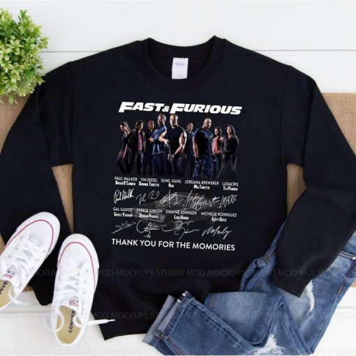 18 Years of Fast and Furious 2001 2019 9 Films Signature Thank You For The Memories Awesome Gift for F&F Fans Action Movies Lovers Sweatshirt