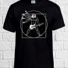Da Vinci Vitruvian Man Guitar T Shirt