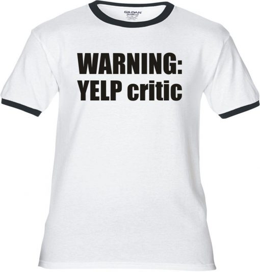 WARNING YELP Critic Ringer Shirt