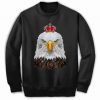 Bald Eagle Wearing an Imperial Crown - Sweatshirt, Unisex