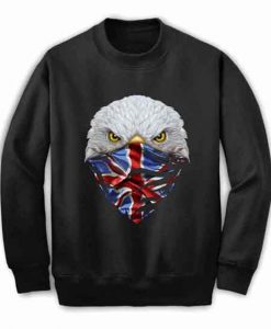 Bald Eagle in Flag of United Kingdom Bandana - Sweatshirt Unisex