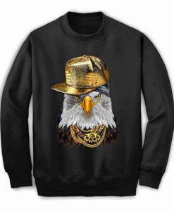 Bald Eagle in Hip Hop Rapper Cap - Sweatshirt, Unisex