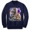 Beautiful Timber Wolf Family with Planetary Galaxy Space - Sweatshirt, Unisex