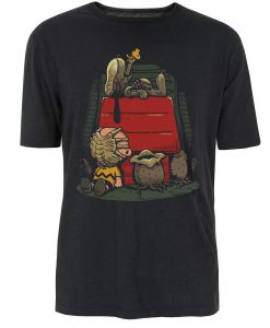 Charlie Brown Aliens Face Hugger Snoopy T Shirt