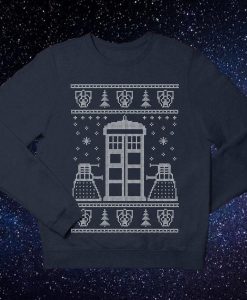 Doctor Who Tardis Xmas Christmas Jumper Kids & Adults Festive Sweatshirt