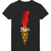 Fender Flames Burning Stratocaster On Fire T Shirt