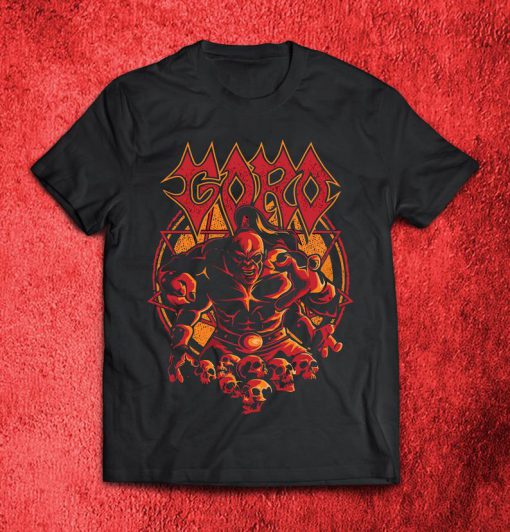 Goro Mortal Kombat Boss Shang Tsung Half Dragon Mens Black T-Shirt
