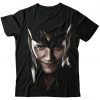 Loki Tom Hiddleston God of Mischief Avengers Face T Shirt