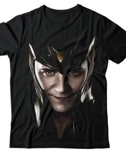 Loki Tom Hiddleston God of Mischief Avengers Face T Shirt