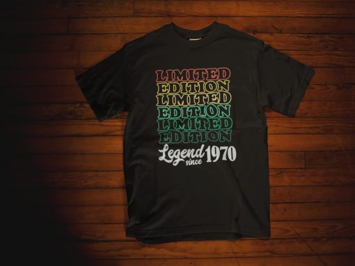 50th Birthday Shirt Limited Edition Legend 1970 tshirt