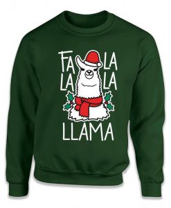 Fa la la la Llama Funny Christmas Sweater Holiday Lama Sweatshirt