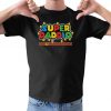 Super Daddio Mario Brothers Inspired Funny Unisex Men's Comedy Black T-Shirt