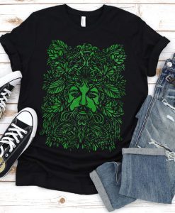 Green Man Pagan Druidic T-Shirt