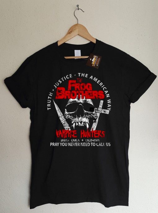 Lost Boys Inspired Frog Brothers T-shirt Santa Carla Bros Zombie Vampire Hunters - Mens & Ladies Styles - Movie tshirts
