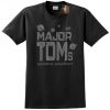 Major Tom's Space Station Black T-Shirt Tee Music David Bowie Inspired - Mens & Ladies Styles - Music tshirts