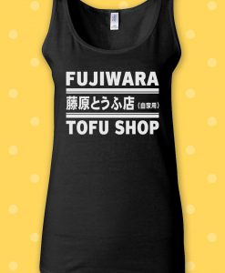 Fujiwara Tofu Shop Funny Cool Retro Top Vest Men Women Unisex