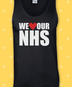 We Love Our NHS Rainbow T Shirt Key Workers Heroes Stay Safe Top Vest Men
