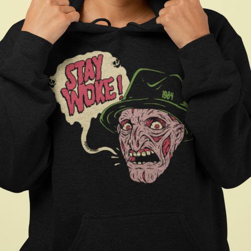 Freddy Krueger Stay Woke Vintage Hoodie For Nightmare on Elm Street Fans