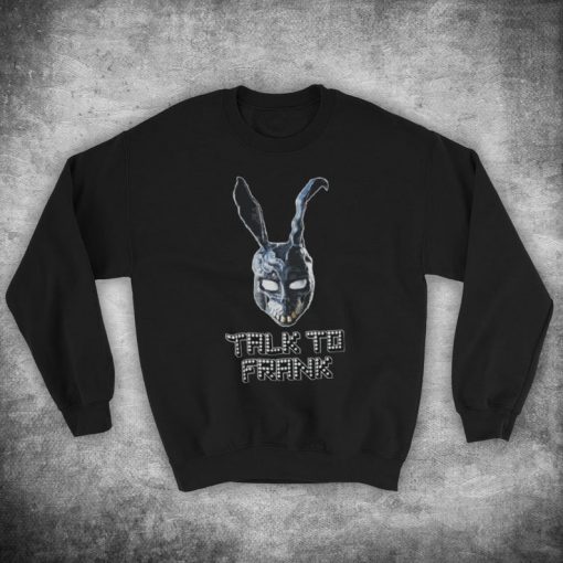 Donnie Darko Talk To Frank Cult Sci Fi Film Bunny Head Parody Unofficial Unisex Adults Sweatshirt