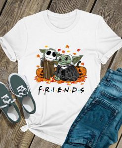 Jack Skellington Shirt, Baby Yoda Shirt, Halloween Shirt, Friends Halloween Shirt, Jack Skellington Friends Shirt, Baby Yoda Friends Shirt