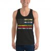 No One Fights Alone American Flag Thin Line green line red line yellow line usa flag Classic tank top (unisex)