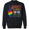 President Joe Biden Kamala Harris Sweatshirt, Unity Over Division, Hope Over Fear, Rainbow US Flag Anti 45 Retro Vintage Gifts