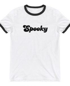 Spooky Halloween Ringer T-Shirt Hippie Boho Hippie Halloween Retro Spooky 70s Cute Trendy Gift