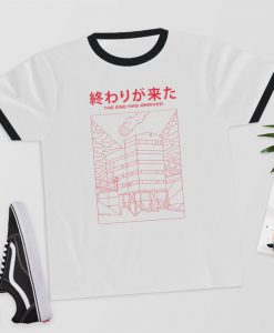 The End Has Arrived - Japanese - Ringer Tee - Aesthetic Shirt,Japanese Shirt,Aesthetic,Aesthetic Clothing,Japanese t-shirt