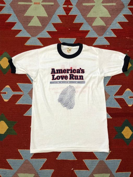 Vintage Screen Stars Ringer T Shirt America's Love Run