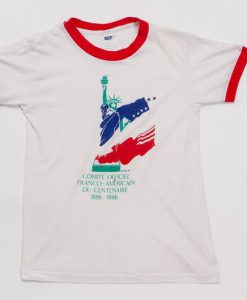 Vintage Statue of Liberty Ringer T-Shirt
