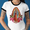 Virgin Mary, Lady of Guadalupe White Ringer T-shirt