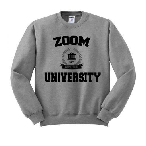 Zoom University Comfortable Crewneck Sweatshirt, Stay at Home Loungewear, Introvert Pullover Sweatshirt