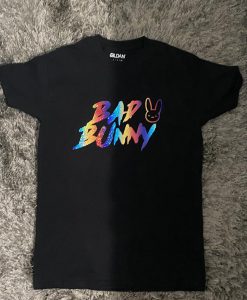 Bad bunny rainbow holographic Tshirt